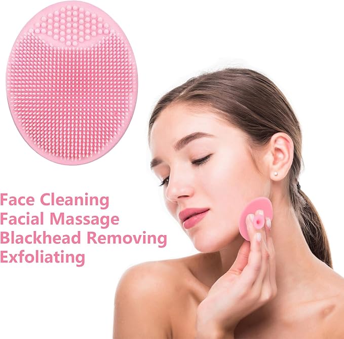 MCIGICM 20PCS Face Scrubber, Silicone Facial Cleansing Brush Face Exfoliator - Image 3