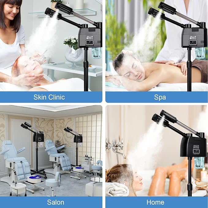 FLOLXNB Professional Facial Steamer, 2 in 1 Facial Steamer, Esthetician Steamer - Image 6