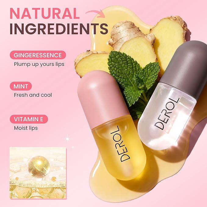 DEROL Lip Plumper by Vafee, Natural Lip Plumper and Lip Care Serum, Lip Enhancer - Image 6