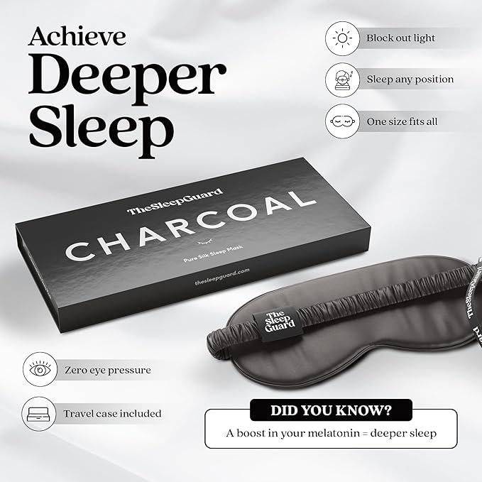 TheSleepGuard Pure Silk Sleep Mask Light Blocking Travel Essentials. Eye Masks - Image 3