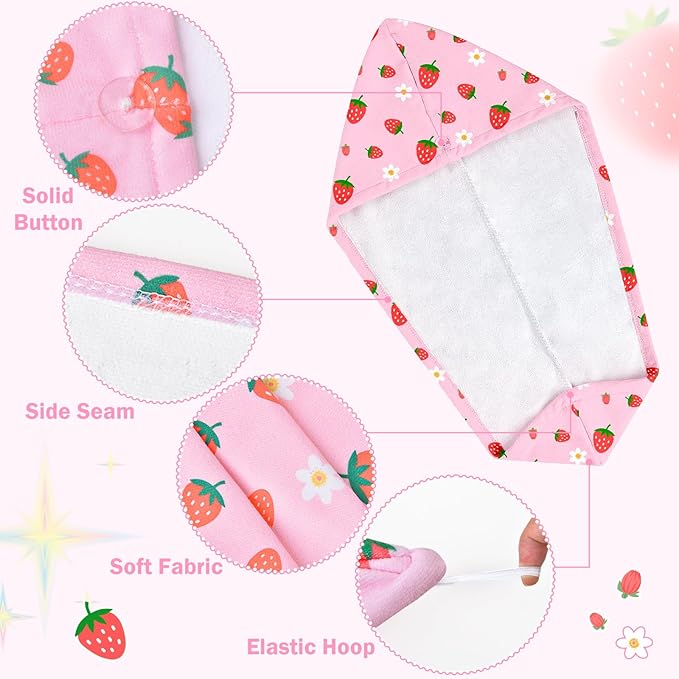 Microfiber Hair Towel Wrap for Kids Hair Drying Towel Wrap - Image 3