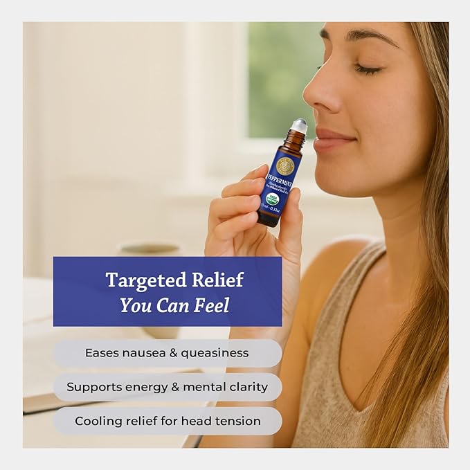 Silk Road Organic Peppermint Essential Oil Roll on - Image 2
