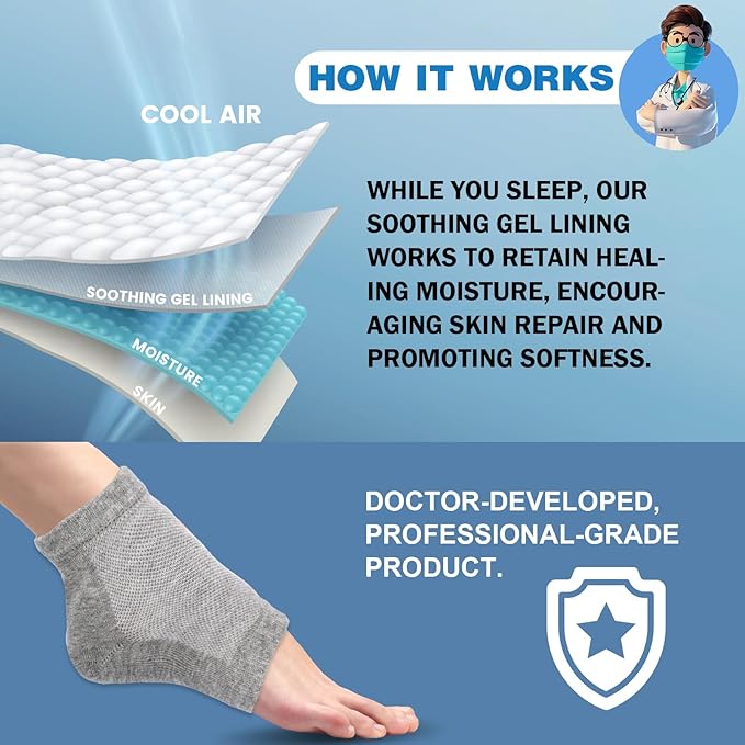 TEAWOO 6 Pairs Moisturizing Heel Socks - Image 6