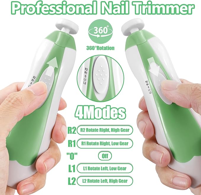 Qunlions life Baby Nail Trimmer Electric, 6 in 1 Rechargeable Baby Nail - Image 4