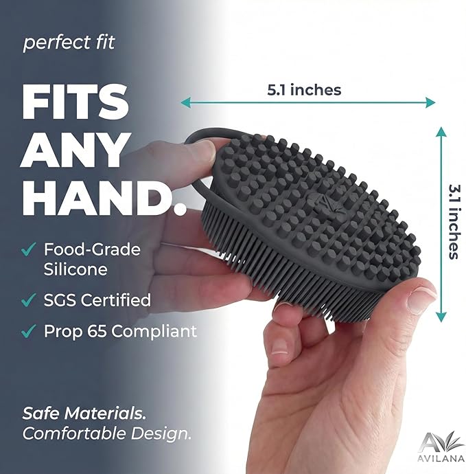 Avilana Premium Silicone Body Scrubber - Image 5
