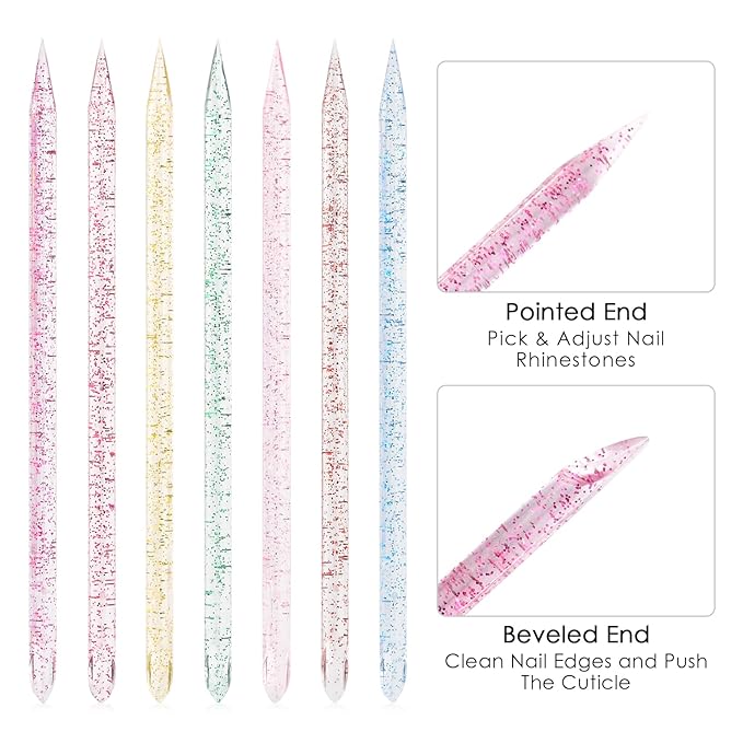 100Pcs Disposable Nail Sticks Double-End Nail Cuticle Pusher Remover Nail Care - Image 2
