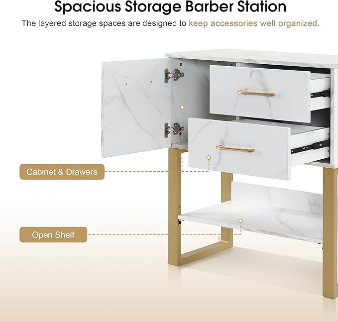BarberPub Beauty Barber Station, Spa Wall Mount Storage Cabinet, Salon Equipment - Image 6
