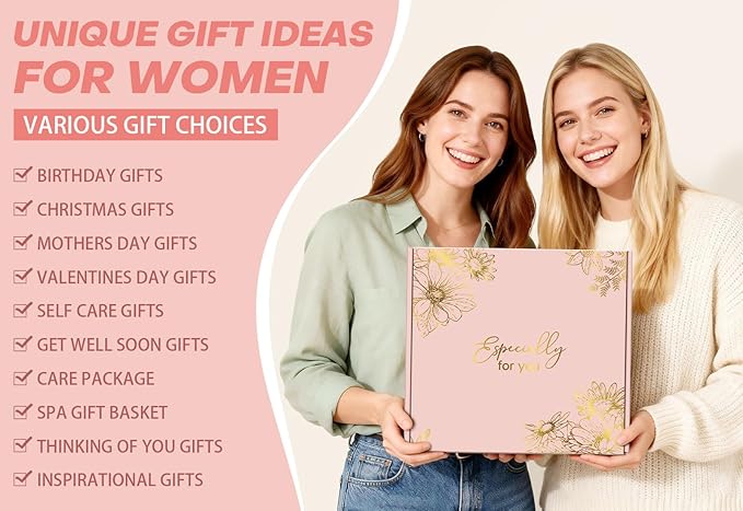 Birthday Gifts for Women, Gift Baskets for Women Self Care Spa Set, Get Well - Image 3