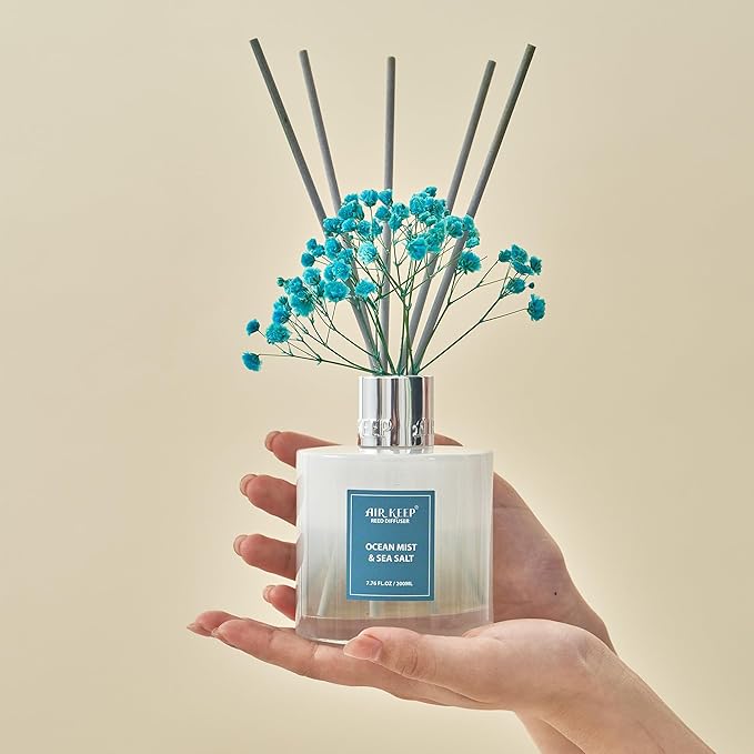 Airkeep Reed Diffuser Set/Ocean Mist&Sea Salt/6.76 fl oz/1 Pack/Home & Office - Image 3
