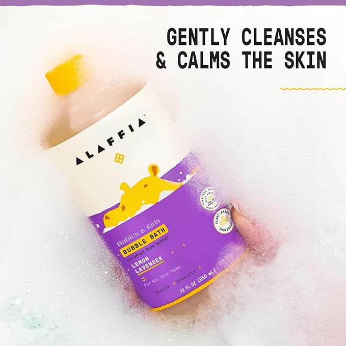 Alaffia Babies & Kids Bubble Bath, Lemon Lavender, Pump Included – Gentle - Image 5