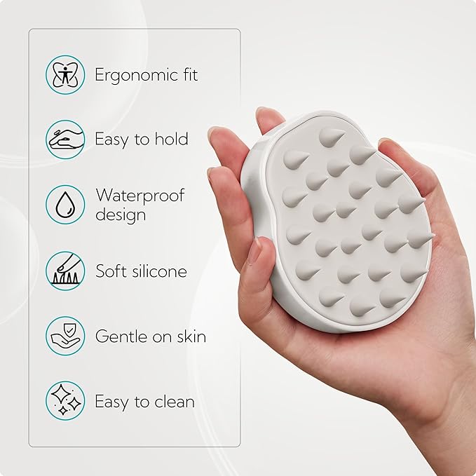 HEETA Scalp Massager Shampoo Brush 2 Pack, Soft Silicone Bristles to Remove - Image 4