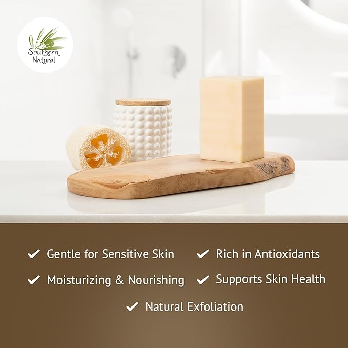 Southern Natural Goat Milk Soap Bar Dead Sea Mud & Charcoal, Eucalyptus Grove - Image 7