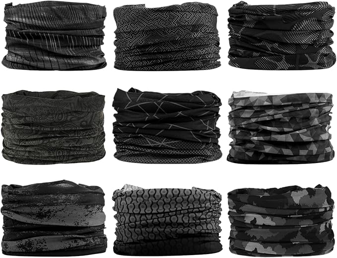 Venswell Neck Gaiter Face Mask Men Women, Seamless Bandana Rave Face Cover - Image 2