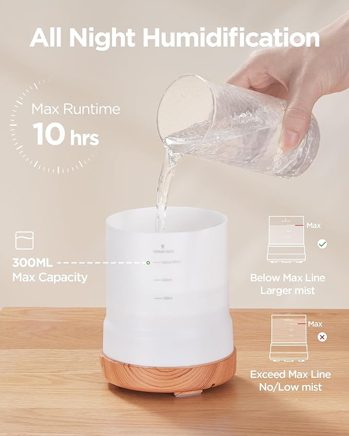 InnoGear 300ML Essential Oil Diffuser, Premium 5-in-1 Ultrasonic Aromatherapy - Image 3