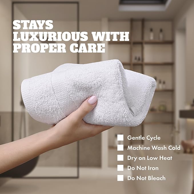 Wealuxe White Washcloths 12 Pack - Image 6