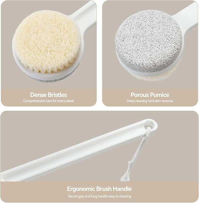 Foot Pumice Stone for Feet, 2 in 1 Foot Pumice Scrubber for Wet or Dry Brushing - Image 2