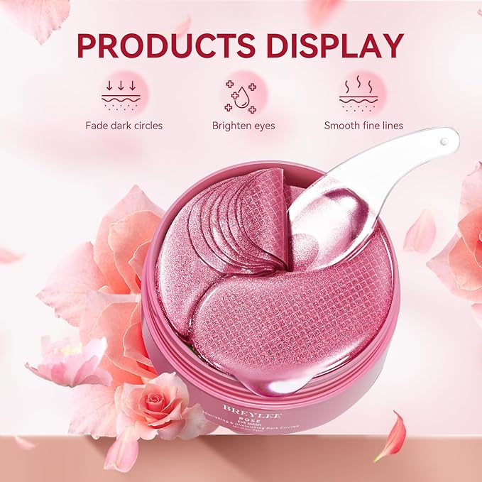 BREYLEE Rose Eye Mask– 60 Pcs, Under Eye Patches, Patches - Image 7