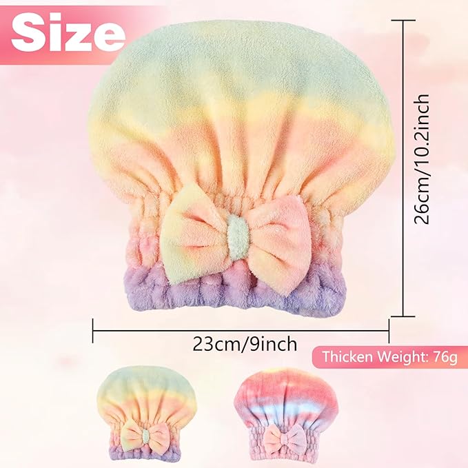 2PCS Super Absorbent Hair Towel Wrap - Image 5