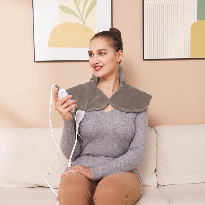 Ambershine 19''x24'' Weighted Neck & Shoulder Heating Pad, 2.5lbs - Image 7