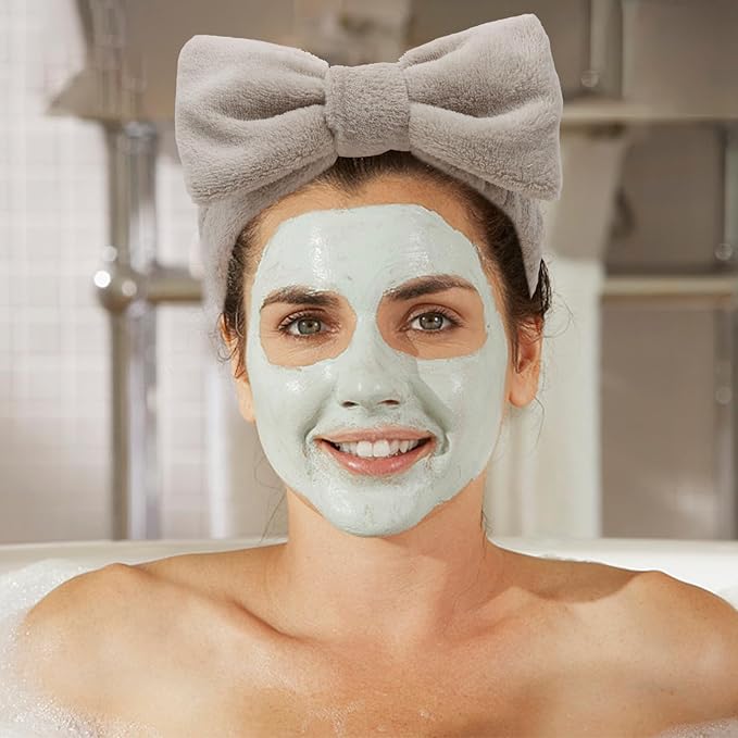 8 Pack Beige SKincare Headband for Washing Face, Spa Headbands for Women Girls - Image 3