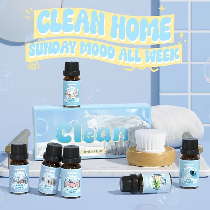 ARVIDSSON Clean Essential Oils Set, Natural Fragrance Oil - Image 2