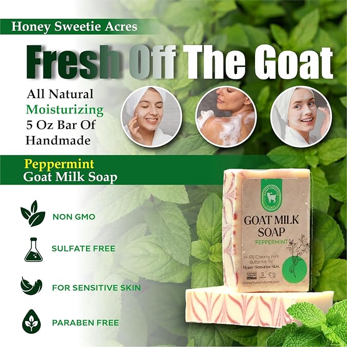 Honey Sweetie Acres Peppermint Goat Milk Soap - Image 6