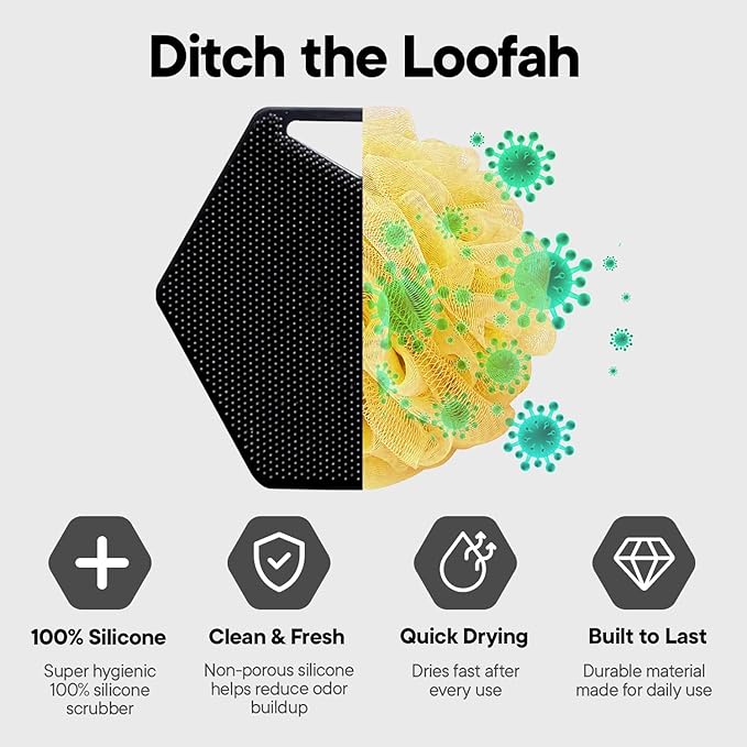 TOOLETRIES Body Scrubber 2.0 – Premium Silicone Shower Scrubber - Image 6