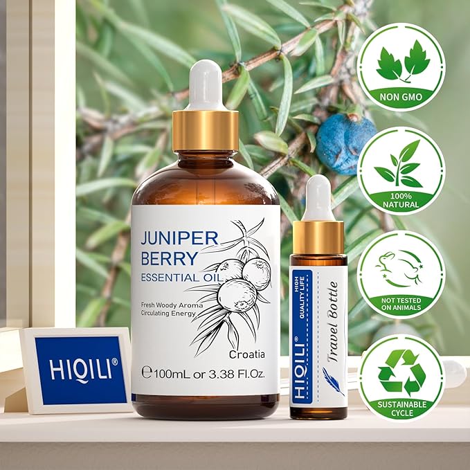 HIQILI 100ML Juniper Berry Essential Oil, 100% Pure Natural Undiluted Premium - Image 8
