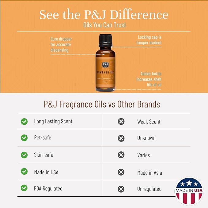 P&J Fragrance Oil Pumpkin Pie 30ml - Image 3