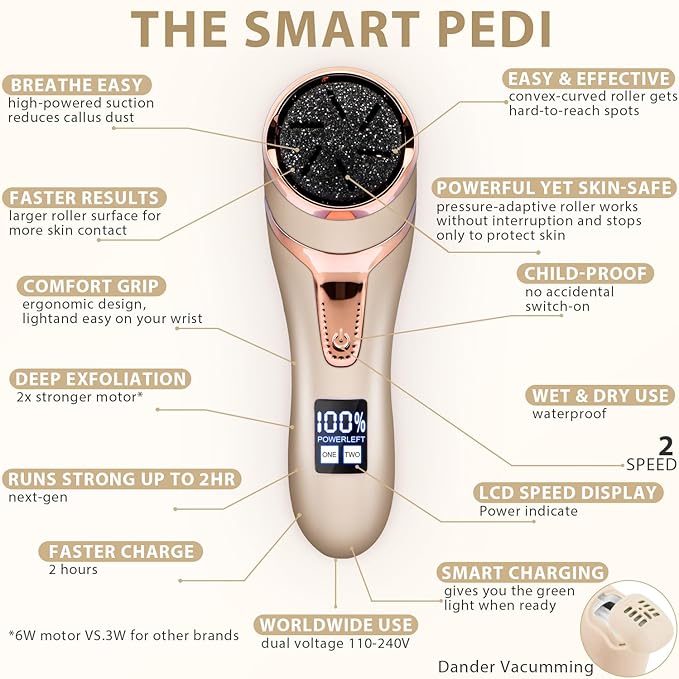Callus Remover for Feet, Portable Pedicure Kit Foot File Callus Remover - Image 4