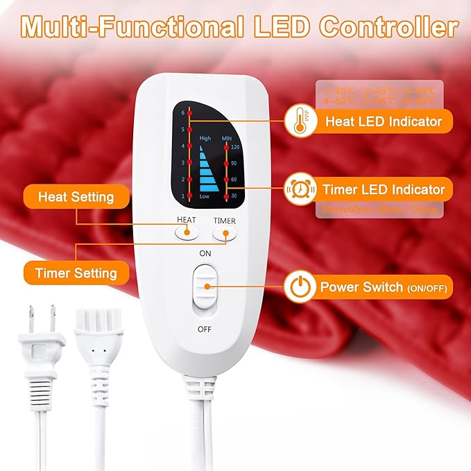 Deepsoon Heating Pad, Electric Heating Pads - Image 5