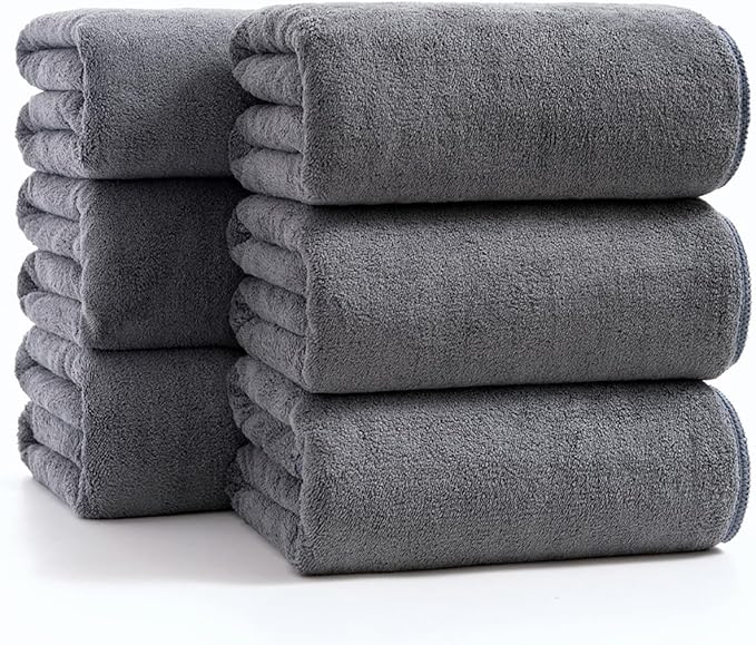 sakano 6-Piece Microfiber Bath Towel Set by Unknown