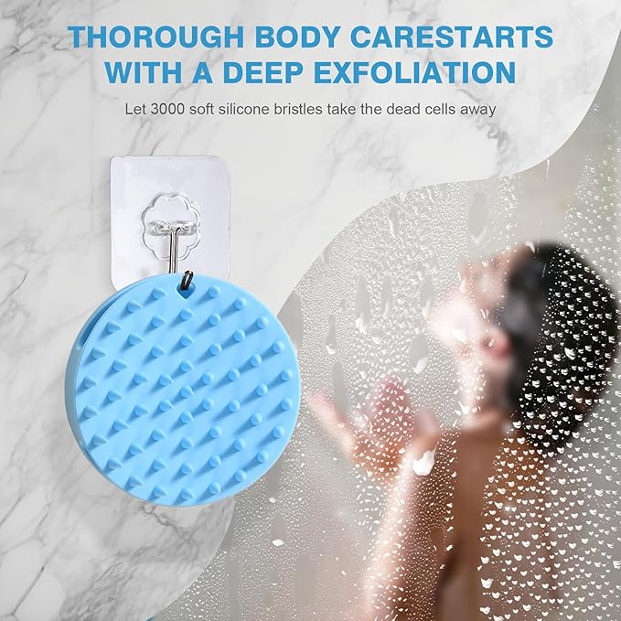 Upgraded Version Silicones Body Scrubber, Double-Sided Design Body Brush - Image 7