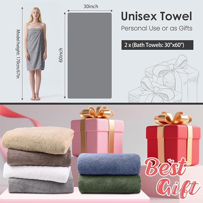 JML Microfiber Bath Towels, Ultra Soft, Super Absorbent and Fast Drying - Image 3