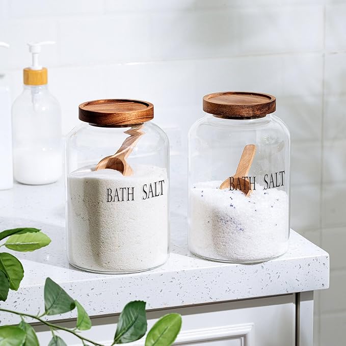 SiliFine 2 Sets 74 oz Large Bath Salt Container - Image 6