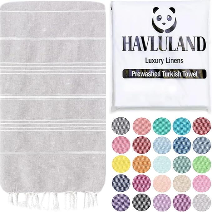 HAVLULAND Turkish Beach Towels, Oversized 40"x72" Turkish Bath Towel, Highly by Havluland