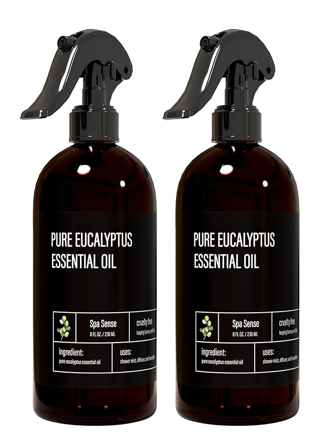 Spa Sense Pure Eucalyptus Oil Shower Mist and Steam Room Spray by Spa+Sense