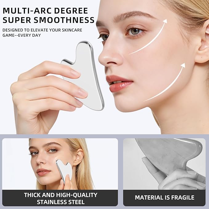 Stainless Steel Gua Sha Facial Tool – Metal Guasha - Image 6