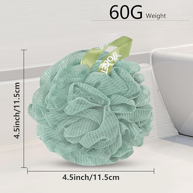 Yoget 4 Pack Shower Loofah Sponge, 60G Bath Sponge, Soothe Skin - Image 2