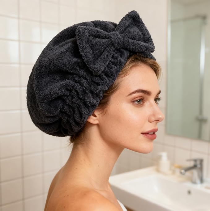 HOPESHINE Microfiber Hair Towel Cap - Image 2