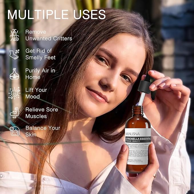 Citronella Essential Oil 100ML, 100% Pure Natural Citronella Oil Premium Grade - Image 4