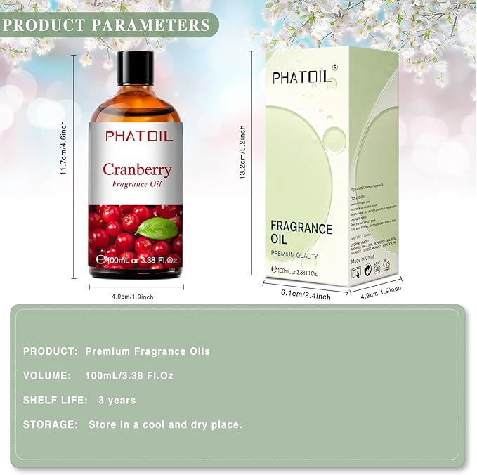PHATOIL 3.38FL.OZ Cranberry Fragrance Oils - Image 6