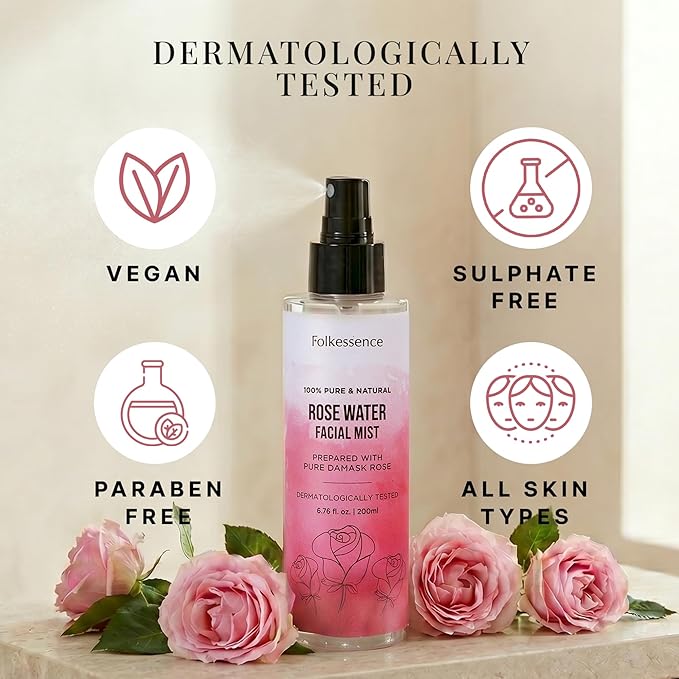 Folkulture Rose Water Spray for Face - Image 2