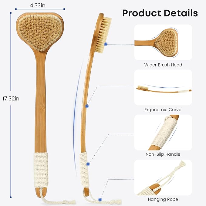 eaxun Bamboo Back Scrubber - Image 2