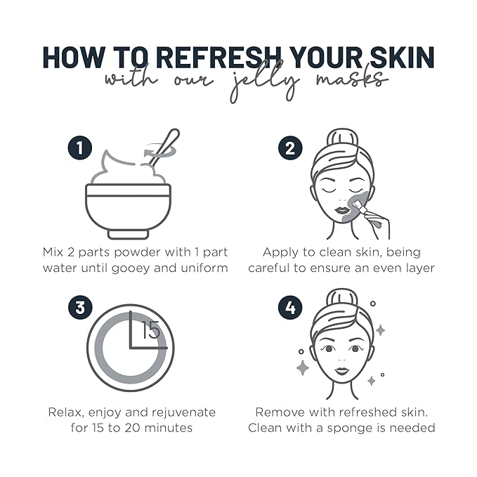 BRÜUN Jelly Mask Jar Sea Mud Peel-Off Face Care Rubber Mask | 23 fl oz Skin - Image 4