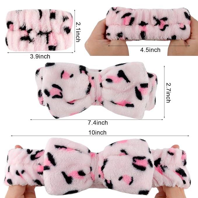 WHAVEL 6PCS Spa Headband and Wristbands Set, Face Wash Headband Wrist Bands - Image 6