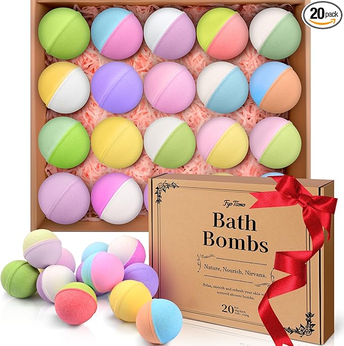 Bath Bombs for Women Gift Set, Handmade Fizzies by FyoTizmo