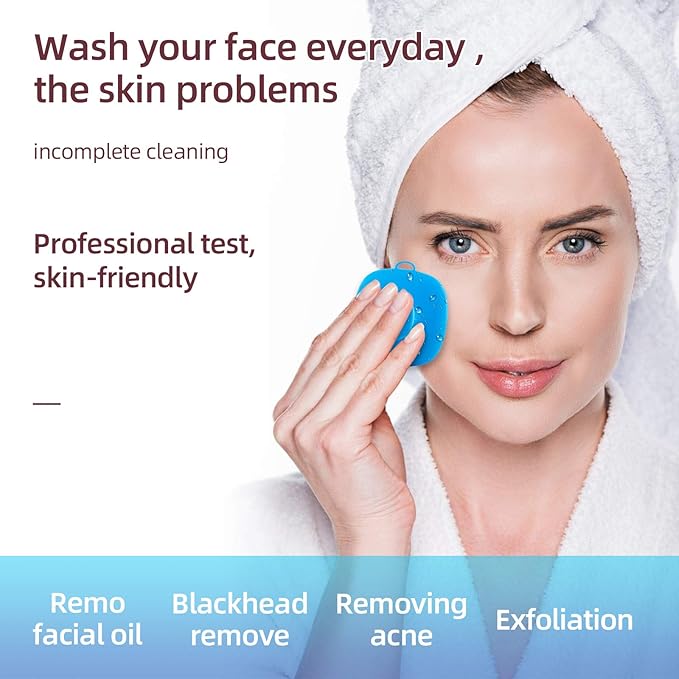 Silicone Face Scrubber for Men and Women， 2Pack Facial Cleansing Brush Silicone - Image 2