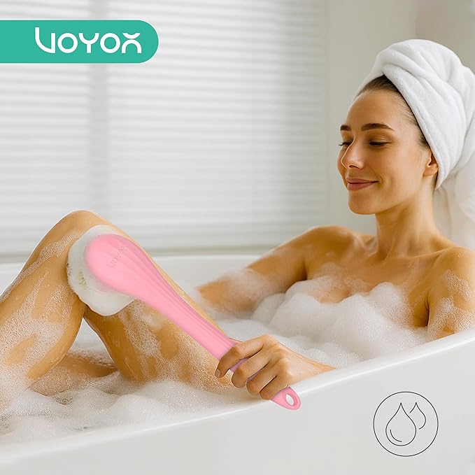 VOYOR Electric Body Brush Back Scrubber Silicone Body Scrubber Two-Way Rotating - Image 7