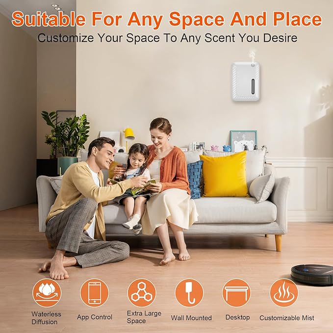 Smart Essential Oil Diffuser for Large Spaces, 250mL Capacity Covering 2300 - Image 3